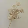 Material de Balde de Ano Novo 2025 Véspera de Ano Novo Fruta Vermelha Folha de Ouro Folha de Ginkgo Folha de Leque Tamanho do Leque Leque Redondo Costas de Tartaruga Dourado