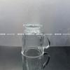 Vaso de Agua de Vidrio Ins de Nicho con Patrón Vertical Vaso para Batido Vaso para Café Corazón de Niña Vaso para Leche para Desayuno Vaso para Jugo