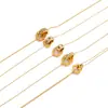 Jieding Cadena para Clavícula de Acero de Titanio con Perlas de Transferencia de Pedrería para Mujer Joyería de Acero Inoxidable que No se Desvanece Moda para el Viaje Diario