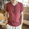 Calças Casuais Masculinas de Algodão e Linho Estilo Chinês de Verão, Tamanho Grande, Casual Jovem, Simples Retrô Soltas de Algodão e Linho Wide-Leg para Homens