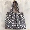 En Stock Gran Capacidad Linda Ligera Ecológica Bolsa de Compras Portátil Plegable Bolsa de Dibujos Animados para la Compra 210D Diseño Grande de Dibujos Animados