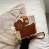 Bolsa de Ombro Versátil e Fashion 2025 Nova Moda Bolsa Transversal Cor Contrastante Bolsa Quadrada Pequena Bolsas Mini Bolsa Pequena