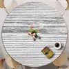 Toalha de mesa redonda estilo ins mais vendida com uma sensação criativa, de alta qualidade e luxo leve, tecido decorativo com padrão de mármore