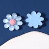 Pinza para el pelo de flor de margarita multicapa de color hielo transparente, clip de cuerda para el pelo, hebilla de zapato de pegamento de crema DIY, accesorios de resina al por mayor