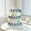 Decoración de Pastel Temporada de Graduación Celebridad de Internet Etiqueta de Nombre en Blanco para Nombres Escritos a Mano, Adorno de Velero 'Navegando con Éxito' para Insertar