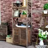 Estantería de Almacenamiento de Madera Creativa Transfronteriza Estante Económico que Ahorra Espacio para Almacenamiento de Libros en Apartamentos Pequeños