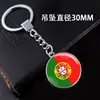 Llavero de gema de tiempo de bandera nacional de la OTAN Estados Unidos Reino Unido Francia Alemania joyería llavero colgante