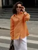 Camisa de algodón puro para mujer transfronteriza, nuevo estilo europeo y americano 2026, holgada, transpirable, elegante, moderna para ir al trabajo, camisa de manga larga para mujer