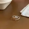 Anel de Gato Zircônia Estilo Coreano Feminino Super Brilhante Nicho Menina Luxo Leve Aberto Ajustável Anel de Dedo Indicador Banda Joia de Mão