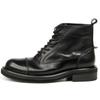 603-4 Botas Britânicas Masculinas de Três Articulações Botas de Moda Retrô Sapatos Masculinos de Cano Alto Botas Martin Sapatos de Couro para Homens Mais Velhos