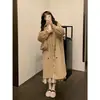 Abrigo de lana petite para mujer estilo coreano, nuevo abrigo acolchado de lana engrosado de longitud media tipo gabardina para otoño e invierno 2026