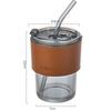 Copo de Vidro com Bambu de Celebridade da Internet, de Aparência Sofisticada, Portátil, Anti-Escaldante, Copo Prático, Novo Copo com Canudo Ins com Tampa, Copo para Chá de Frutas