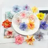 Flor de Narciso de Cinco Puntas Simulada Cabezal DIY Cabezal de Flor de Rosa de Colores Pasador Paquete de Materiales de Flores Accesorios Decoración de Sombrero de Paja Hanfu