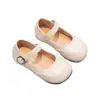 Zapatos de Cuero para Niña Primavera y Otoño 2025 Nuevos Estilo Princesa para Niña y Dama Zapatos Blancos para Niña Pequeña Suela Suave Zapatos para Bebé