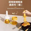 Brocha de Aceite para Uso Doméstico, Silicona Resistente a Altas Temperaturas con Botella, Adecuada para Hornear y Asar en la Cocina, Botella de Brocha de Aceite Integrada Retráctil para Panqueques