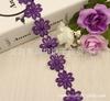 Suministro directo  encaje bordado soluble en agua de 26 colores explosión 2.5cm8 flores aplique para ropa DIY