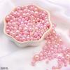 3-8mm ABS Iridescente Perfurado Pérola Artificial Redonda Contas Soltas Artesanal DIY Acessórios Macaron Caixa de Maquiagem Enchimento de Contas