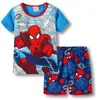 Roupa de Casa de Algodão para Menino de Manga Curta do Homem-Aranha Roupas Infantis Traje Primavera e Verão Roupas de Ar Condicionado Pijama Infantil Cartoon