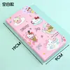 Caderno Shell Estreito A6 Gatinha KT Fofo Diário de Alta Aparência para Estudante Planejador Cartoon Capa Dura Colorida Completa Atacado