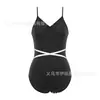 Ropa de Ballet de Danza Nueva de Tirante Único Cruzado de Cinta Espalda Abierta Pequeña Ropa de Cuerpo Ropa de Práctica