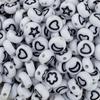 4*7MM cuentas acrílicas estrella luna amor cuentas sueltas pulsera de amistad con cuentas accesorios para joyería DIY transfronterizo