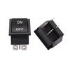 Interruptor Tipo Barco Kcd4 Interruptor Basculante 25*31 Interruptor de Alimentação 4 Pinos 2 Velocidades Pino de Cobre Todo Preto Interruptor Tipo Barco