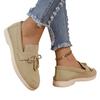 Otoño 2023 Nuevos mocasines de estilo británico que combinan con todo para mujer Primavera y otoño Zapatos planos cómodos sin cordones de talla grande