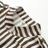 Atacado de Fabricantes de Roupas Femininas Transfronteiriças 2026 Aliexpress Venda Quente Moda Jaqueta Bomber Listrada Camisa