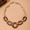Conjunto de Três Peças de Brincos Geométricos Splicing Retro Foscos Simples e Conjunto de Colar, Original Elegante, Alto Padrão, Simples e Versátil