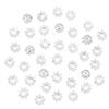 100/pacote multi-estilo base de flor oca galvanizada pingente de pulseira DIY capa de conta espaçador acessórios de joalheria