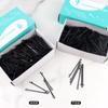 Fábrica de grampo de uma palavra preto penteado updo pequeno grampo preto franja clipe lateral de arame de aço grampo de cabelo para adulto grampo de cabelo para penteado de noiva