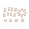 Color Sólido Rosa Claro Brillante Arte de Uñas Uñas Portables Acabadas Parches para Uñas Postizas Piezas de Uña Desmontables Venta al por Mayor Pegamento de Gelatina