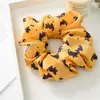 Tecido estampado com gatinhos anel de cabelo de intestino grosso corda de amarrar feminina coreana elástico acessórios de cabelo fabricantes atacado adorno de cabeça