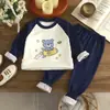 Conjunto de Ropa Interior Térmica para Niños, Forrado de Felpa y Engrosado, Ropa de Otoño para Niños y Niñas, Ropa Térmica para Bebés, Ropa para Bebés