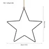 Adorno de Pentagrama Hueco de Hierro Forjado DIY Anillo de Hierro de Pentagrama Estrella de Hierro Forjado Decoración Navideña para Ventana y Puerta