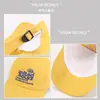 Gorra de Béisbol Amarilla Bordada con Letras Estilo Coreano para Mujer Primavera y Verano Cabeza Grande Mostrando Cara Pequeña Secado Rápido Gorra de Sombrilla para Hombre