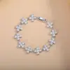 Pulsera Cruzada Transfronteriza Europea y Americana Que No Se Desvanece, Pulsera de Verano para Mujer con Circonita Completa, Joyería de Mano Popular Japonesa y Coreana para Mejores Amigas Hada