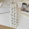 Calcetines encaje de mujer verano delgados malla transpirables calcetines de tubo sin costuras lindos amor lunares zapatos de piel pequeños calcetines de algodón