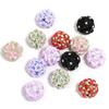 Bola de taladro de resina con forma de flor, bola de acrílico multicolor con cuentas, bolígrafo de cuentas para bricolaje, accesorios para cadena de teléfono móvil