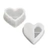 Resina Gota de Goma Yu Meiren Gesso Flor Amor Vaso de Flores Vaso de Armazenamento Ferramenta Abrasiva DIY Meio Coração Copo de Vela Molde de Silicone