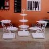Adornos para mesa de postres soporte de exhibición desechable juego de tazas para pasteles y frutas decoración de mesa de buffet frío de cumpleaños soporte para pasteles decoración