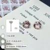 Pendientes Redondos Deslumbrantes de Moda 316L Acero de Titanio Clavos para Orejas Accesorios para Orejas Genuinos Swarovski Clavos para Orejas Producto Terminado
