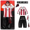 Ropa de Street Dance para Niños Ropa Hip Hop de Moda para Niños Rayas Rojas y Blancas 03 Conjunto de Ropa de Baile Traje de Presentación para Niñas Niños