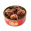 Botanas de mariscos picantes de almejas enlatadas listas para comer, almejas, abulón, ostras, colas de langosta, botanas para ver series maratón