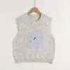 2026 Inverno Novo Estilo Coreano Jacquard Floral Feminino Suéter Pulôver Colete Tricô Atacado Tendência