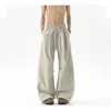 Pantalones de chándal holgados de pierna ancha con cordón para hombre y mujer, estilo suelto y relajado, cómodos, de moda americana, versátiles pantalones casuales de pierna recta