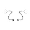 Pendientes de Tornillo de Resorte Acero Inoxidable Corazón Pentagrama Gancho para la Oreja Personalizados Nicho Dulces Pendientes Lazo