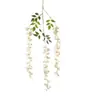 Colgante de Pared Flores de Glicinia Falsas de Rama de Frijol Flores de Seda Decoración de Arco de Boda Hojas Verdes Enredaderas Decoración del Hogar