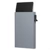 Cartera de Metal de Marca de Moda Portatarjetas Automático Emergente Ultradelgado para Hombres y Mujeres Estuche para Tarjetas Anti-Desmagnetización Anti-Robo B