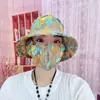 Nuevo Sombrero y Máscara Integrados Protección Solar Verano para Mujer Cubre Rostro UV con Capucha Sombrero de Sol para Exteriores Sombrero de Sol para Mujeres
